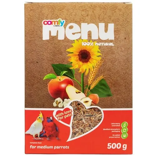 Comfy Appetit Menu compleetvoer voor middelgrote papegaaien 500 gram