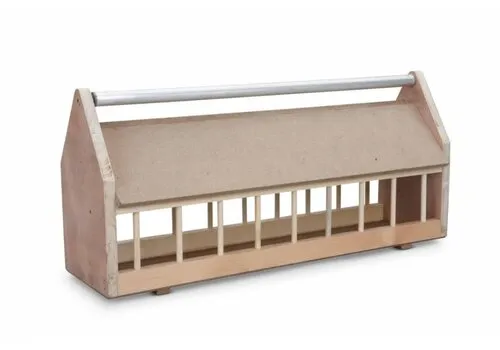 2ekans Natural Voerbak hout  met rol