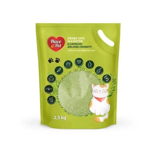 Have A Pet Tofu kattenbakvulling Groene Thee 2,5KG