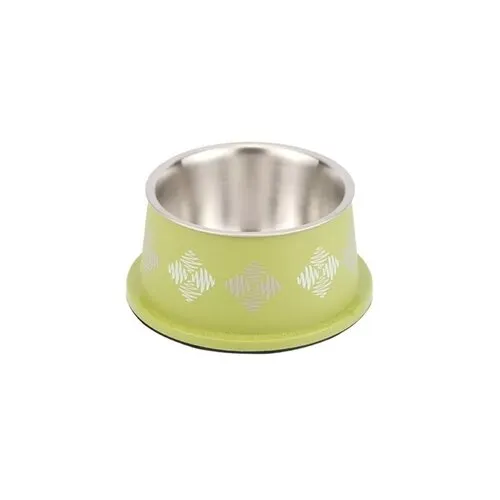 Have A Pet Groene RVS voer- en drinkbak met antisliprand