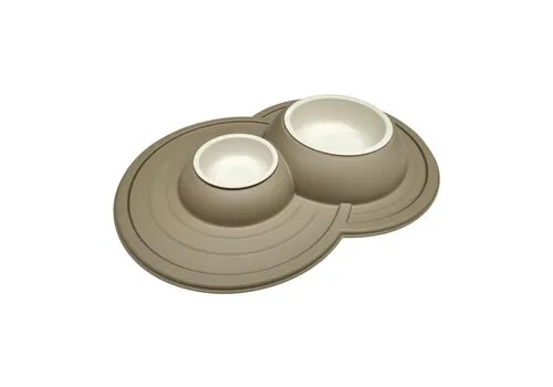 Have A Pet Smart Clean voerbak met mat 600+230 ml latte