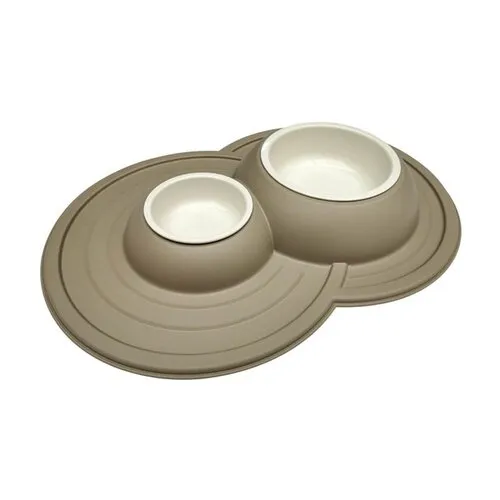 Have A Pet Smart Clean voerbak met mat 600+230 ml latte