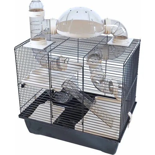 2ekans Hamsterkooi Rocky Plus zwart