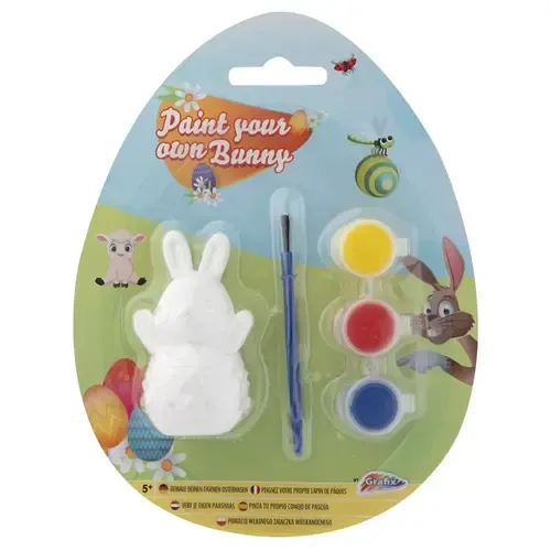 Grafix Konijn in ei schilderset 7 cm