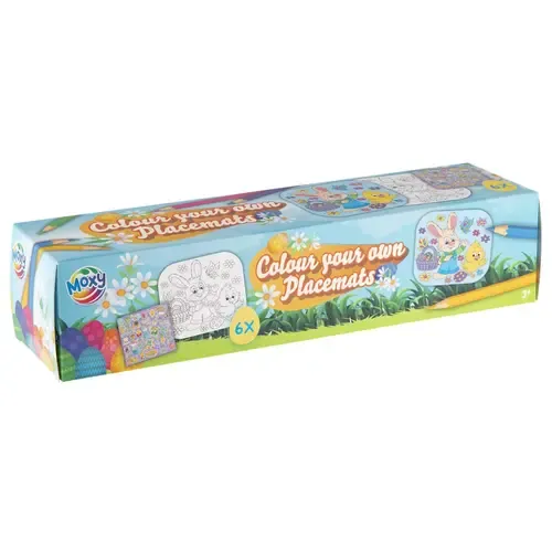 Grafix Pasen kleur placemats set 6 stuks