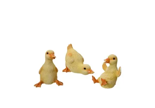 Decoris Decoratie eend polyresin assorti