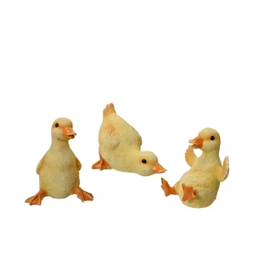 Decoris Decoratie eend polyresin assorti