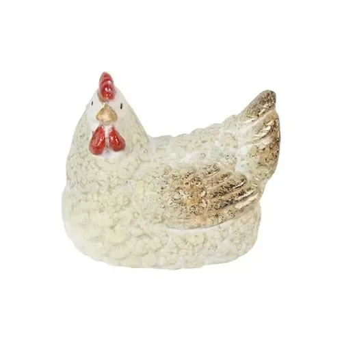 Countryfield Zittende kip decoratie 9,5 cm