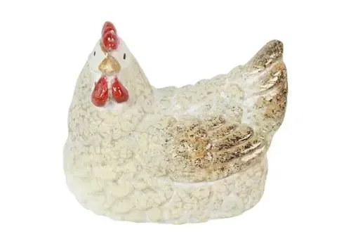 Countryfield Zittende kip decoratie 18 cm