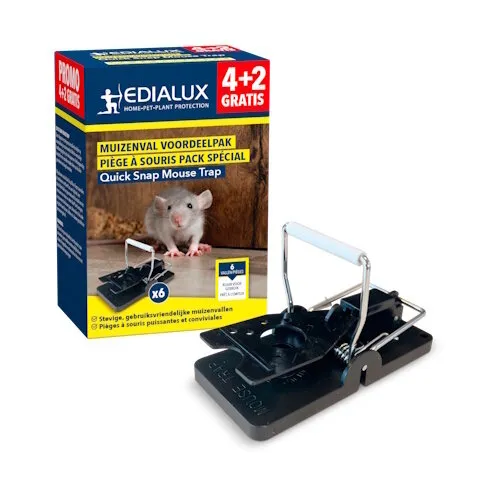 Edialux Quick Snap muizenval promopack 4+2