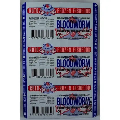 Ruto Rode Muggenlarven 100 Gram 20 bloks blister zonder kartonnen verpakking