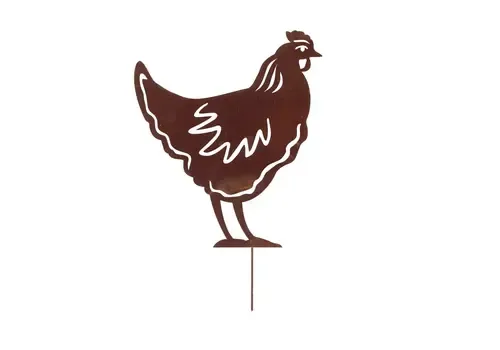 Esschert Design Roest tuinsteker kip