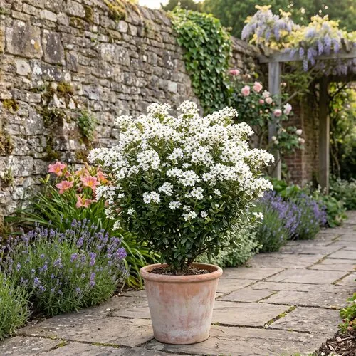 Junai.nl Olearia haastii (struikaster) | 65 cm hoog | In 11 cm pot