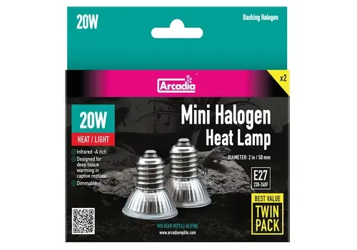 Arcadia Halogen 20W Twinpack