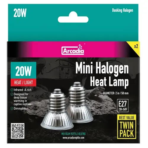 Arcadia Halogen 20W Twinpack