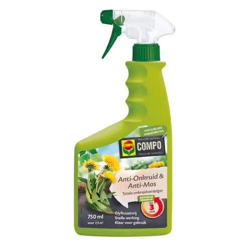 COMPO Anti-onkruid 750 ml | anti-mos spray totale onkruidbestrijder