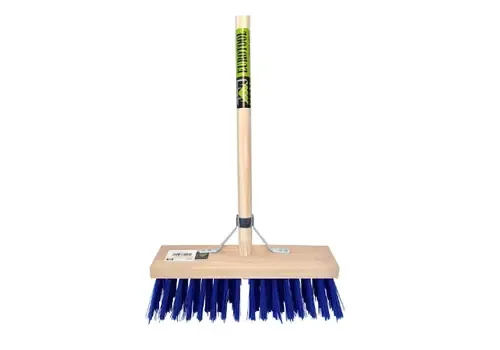 MM Eurotool Stalbezem PVC blauw 36 cm met stokhouder