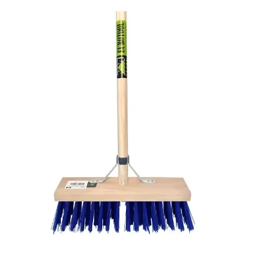 MM Eurotool Stalbezem PVC blauw 36 cm met stokhouder