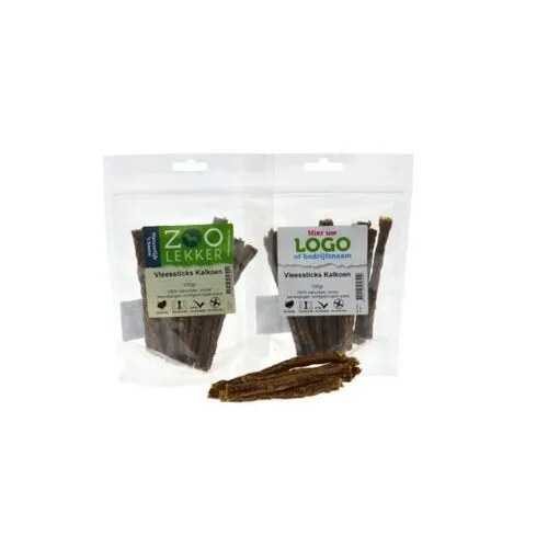 Zoolekker Vleessticks kalkoen | hondensnack 100 g