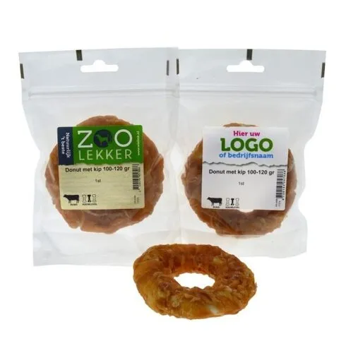 Zoolekker Donut met kip 100-120 g | kauwsnack voor honden