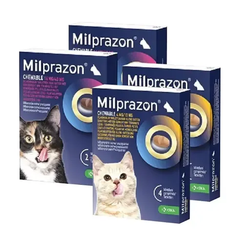 Milprazon Smakelijke kauw-wormtabletten voor katten