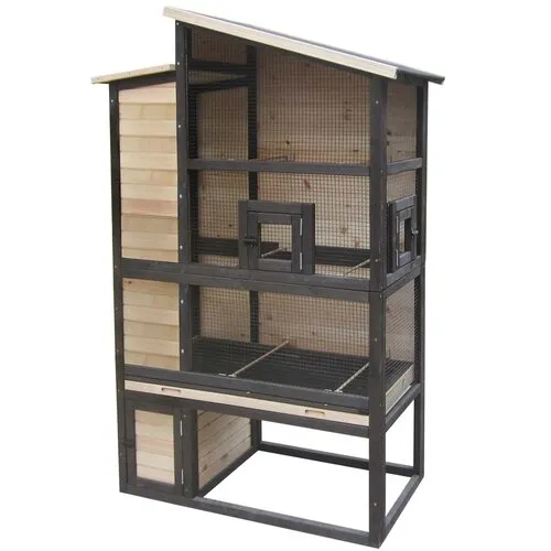 Duvo+ Volière Chirpy Court houtkleurig
