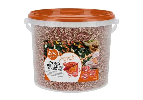 Duvo+ Vijver pellets kleurmix 3L | drijvend 3 mm