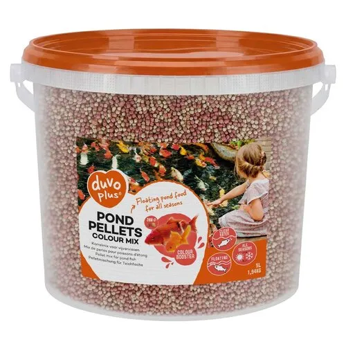 Duvo+ Vijver pellets kleurmix 3L | drijvend 3 mm