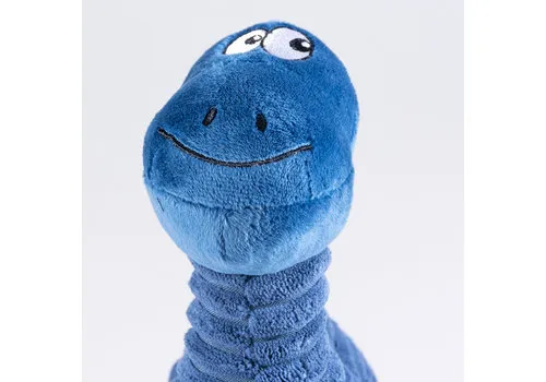 Duvo+ Pluche dino brontosaurus corduroy blauw