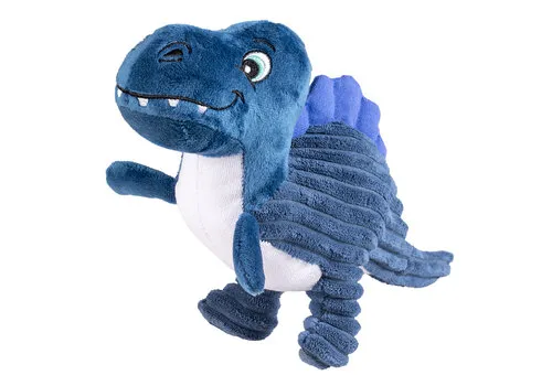 Duvo+ Pluche dino Ankylosaurus corduroy blauw