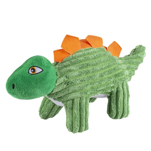 Duvo+ Pluche dino stegosaurus corduroy groen
