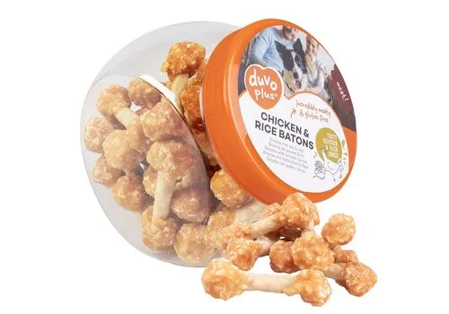 Duvo+ Kip & rijst batons hondensnack 400 g