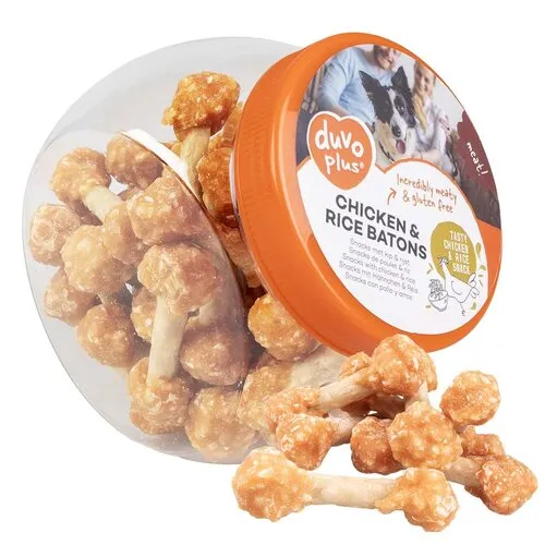 Duvo+ Kip & rijst batons hondensnack 400 g