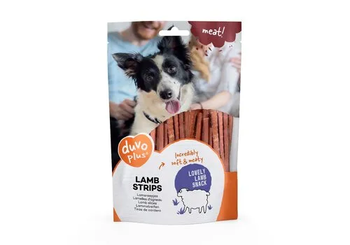 Duvo+ Lam strips hondensnack 80 g