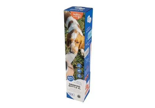 Duvo+ Drinkfles voor honden grijs