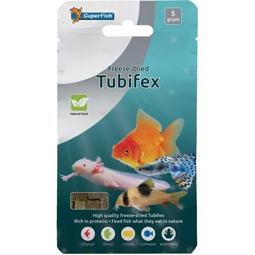 SuperFish Tubifex blokjes gevriesdroogd visvoer