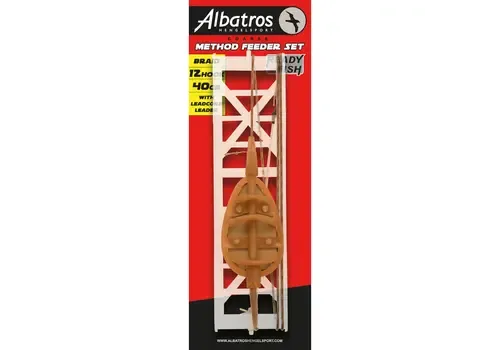 Albatros Ready2Fish method feeder set met braid en leadcore 40 g