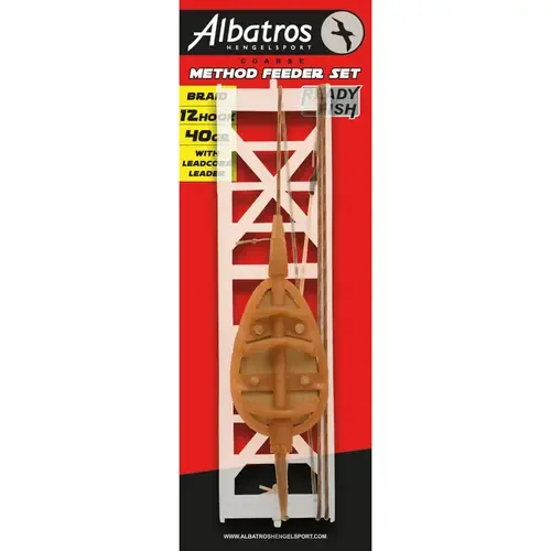Albatros Ready2Fish method feeder set met braid en leadcore 40 g