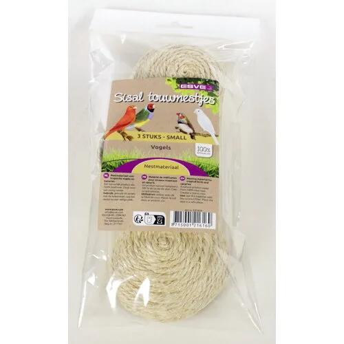 ESVE Sisal touwnestje voor vogels