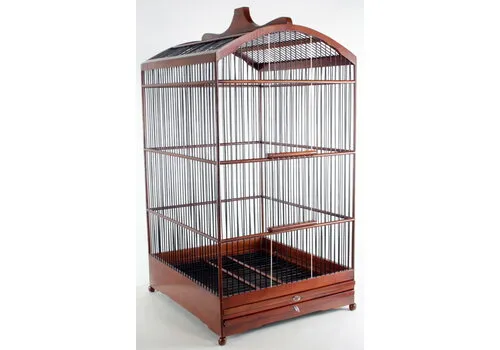 ESVE Vogelkooi bamboehout | handgemaakt | met schuiflade