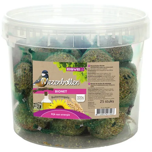 ESVE Mezenbollen BioNet emmer 25 stuks