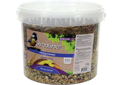 ESVE Strooivoer met meelwormen | emmer 3 kg
