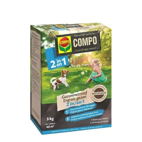 COMPO BIO 2 in 1 gazonmeststof 3 kg