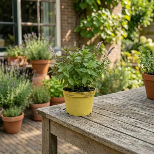 JUNAVERA Mentha x piperita Citroenmint | 15 tot 25 cm hoog | 11 cm bio afbreekbare pot