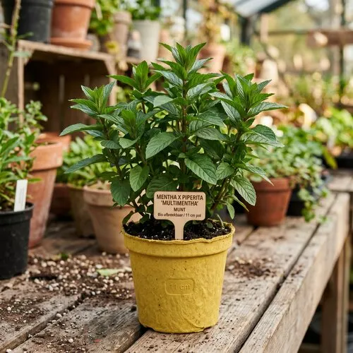 JUNAVERA Mentha x piperita Multimentha | Pepermunt | 15 tot 25 cm hoog | 11 cm bio afbreekbare pot