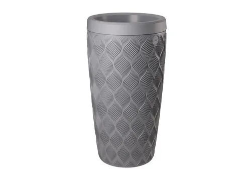 Junai.nl Regenton 240 liter met plantenbak platinumgrijs