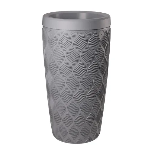 Junai.nl Regenton 240 liter met plantenbak platinumgrijs