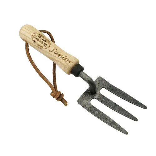 De Wit Junior tuinvorkje met houten handvat