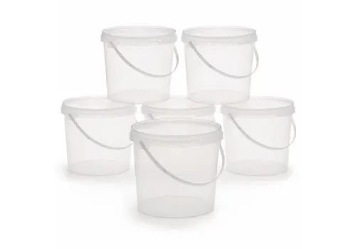 Junai.nl 10 Liter emmers met deksel, set van 6