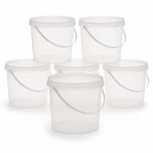 Junai.nl 10 Liter emmers met deksel, set van 6